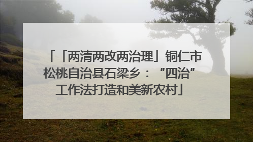 「两清两改两治理」铜仁市松桃自治县石梁乡：“四治”工作法打造和美新农村