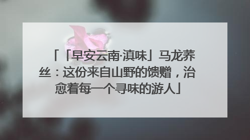 「早安云南·滇味」马龙荞丝：这份来自山野的馈赠，治愈着每一个寻味的游人