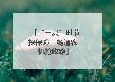 “三夏”时节探保障｜畅通农机抢收路