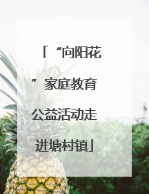 “向阳花”家庭教育公益活动走进塘村镇