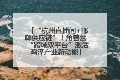 “杭州直播间+邯郸供应链”！角兽营“跨域双平台”激活鸡泽产业新动能