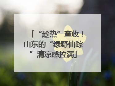 “趁热”查收！山东的“绿野仙踪”清凉感拉满