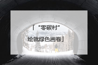 “零碳村” 绘就绿色画卷