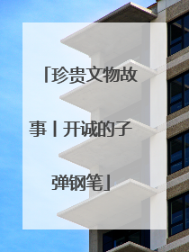 珍贵文物故事丨开诚的子弹钢笔