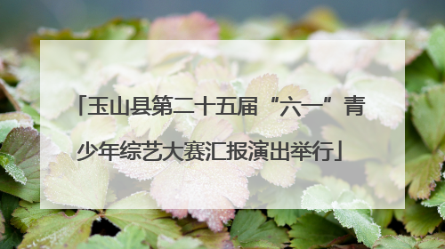 玉山县第二十五届“六一”青少年综艺大赛汇报演出举行
