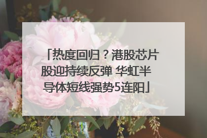 热度回归？港股芯片股迎持续反弹 华虹半导体短线强势5连阳