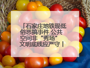 石家庄地铁现低俗恶搞事件 公共空间非“秀场” 文明底线应严守丨有一说一