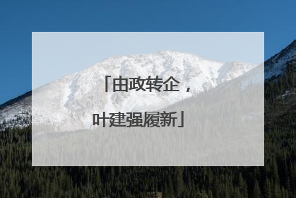 由政转企，叶建强履新
