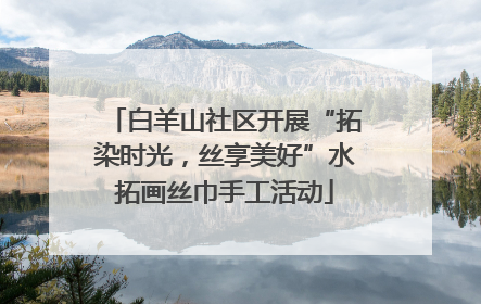 白羊山社区开展“拓染时光，丝享美好”水拓画丝巾手工活动