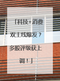 科技+消费双主线爆发？多股评级获上调！