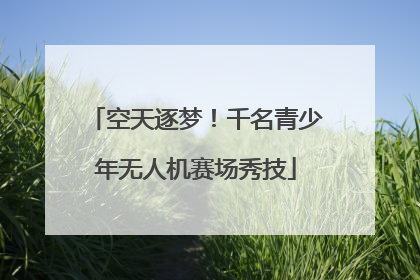 空天逐梦！千名青少年无人机赛场秀技