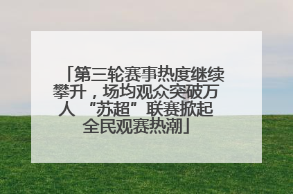 第三轮赛事热度继续攀升，场均观众突破万人 “苏超”联赛掀起全民观赛热潮