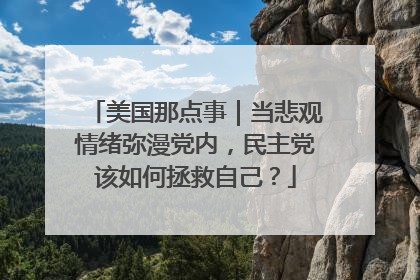 美国那点事｜当悲观情绪弥漫党内，民主党该如何拯救自己？