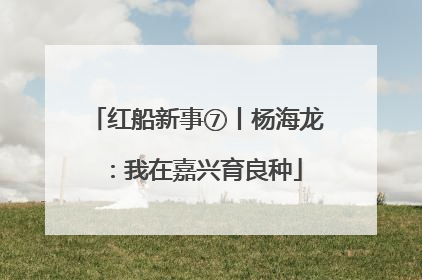 红船新事⑦丨杨海龙：我在嘉兴育良种