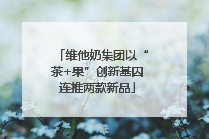 维他奶集团以“茶+果”创新基因连推两款新品
