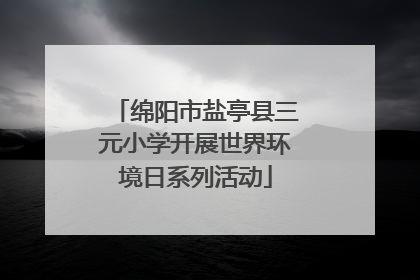 绵阳市盐亭县三元小学开展世界环境日系列活动