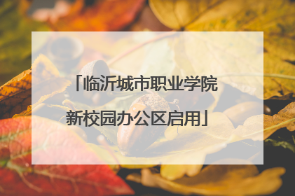 临沂城市职业学院新校园办公区启用