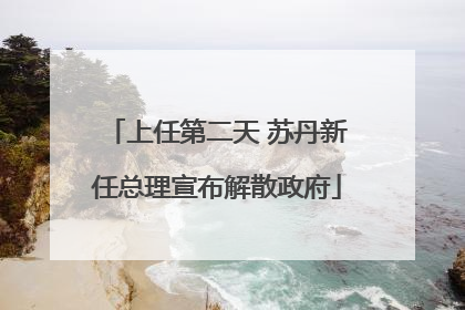 上任第二天 苏丹新任总理宣布解散政府