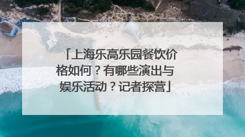 上海乐高乐园餐饮价格如何？有哪些演出与娱乐活动？记者探营