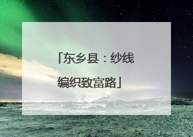 东乡县：纱线编织致富路