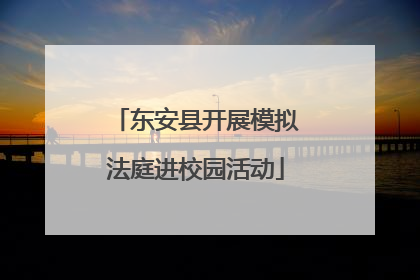 东安县开展模拟法庭进校园活动