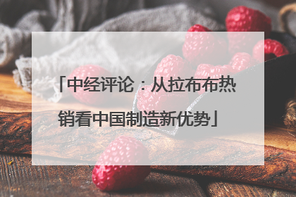 中经评论：从拉布布热销看中国制造新优势