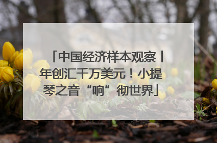 中国经济样本观察丨年创汇千万美元！小提琴之音“响”彻世界