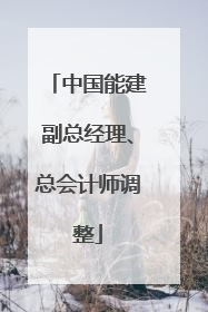 中国能建副总经理、总会计师调整