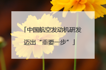 中国航空发动机研发迈出“重要一步”