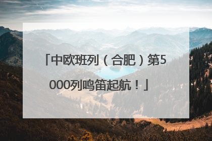 中欧班列（合肥）第5000列鸣笛起航！