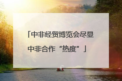 中非经贸博览会尽显中非合作“热度”