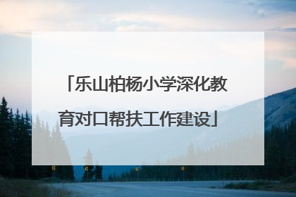 乐山柏杨小学深化教育对口帮扶工作建设