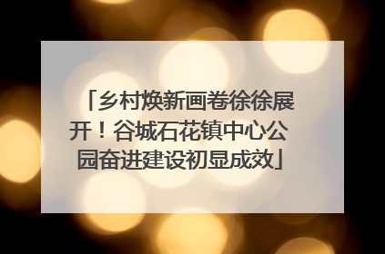 乡村焕新画卷徐徐展开！谷城石花镇中心公园奋进建设初显成效