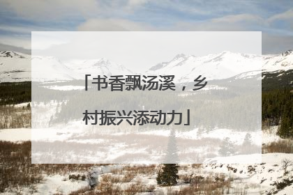 书香飘汤溪，乡村振兴添动力