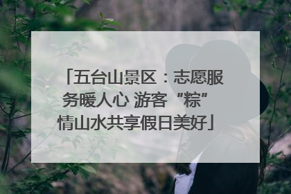 五台山景区：志愿服务暖人心 游客“粽”情山水共享假日美好