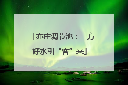 亦庄调节池：一方好水引“客”来