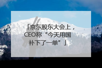 京东股东大会上，CEO称“今天用国补下了一单”