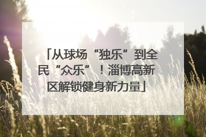 从球场“独乐”到全民“众乐”！淄博高新区解锁健身新力量