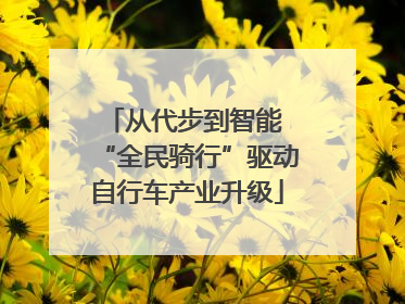 从代步到智能 “全民骑行”驱动自行车产业升级