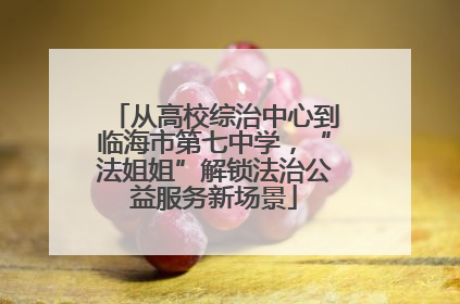 从高校综治中心到临海市第七中学，“法姐姐”解锁法治公益服务新场景