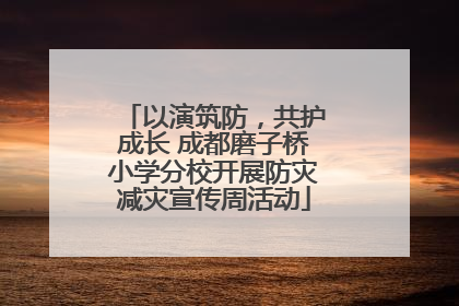 以演筑防，共护成长 成都磨子桥小学分校开展防灾减灾宣传周活动