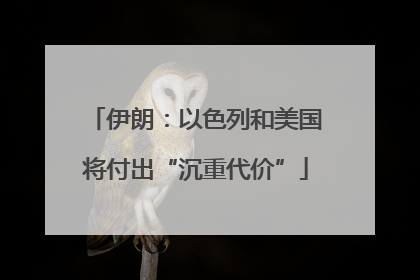 伊朗：以色列和美国将付出“沉重代价”