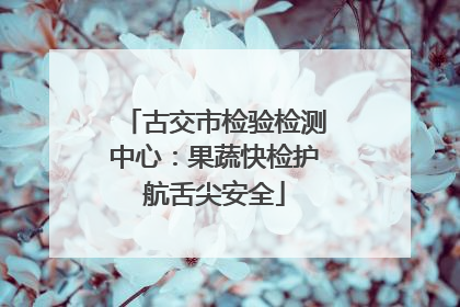 古交市检验检测中心：果蔬快检护航舌尖安全
