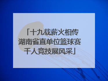 十九载薪火相传 湖南省直单位篮球赛千人竞技展风采