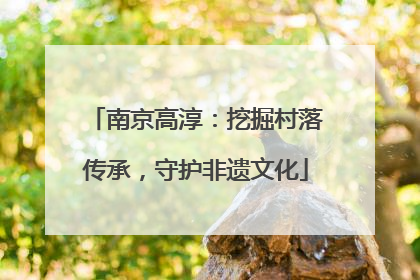 南京高淳：挖掘村落传承，守护非遗文化