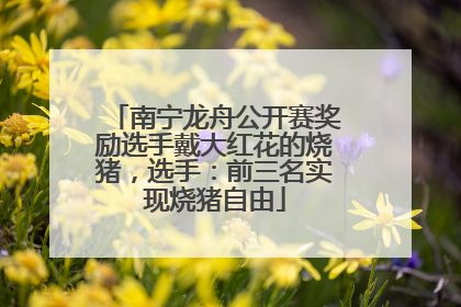 南宁龙舟公开赛奖励选手戴大红花的烧猪，选手：前三名实现烧猪自由