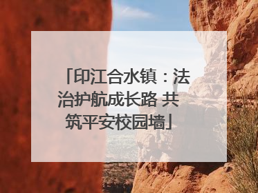 印江合水镇：法治护航成长路 共筑平安校园墙