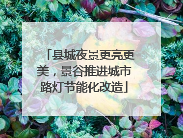 县城夜景更亮更美，景谷推进城市路灯节能化改造