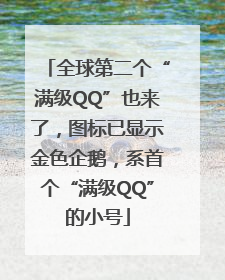 全球第二个“满级QQ”也来了，图标已显示金色企鹅，系首个“满级QQ”的小号