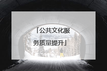 公共文化服务质量提升
